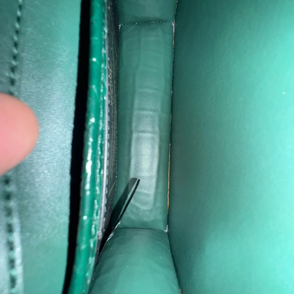 Kurt Geiger Green Croc-Embossed Crossbody Bag - Picture 7 of 9